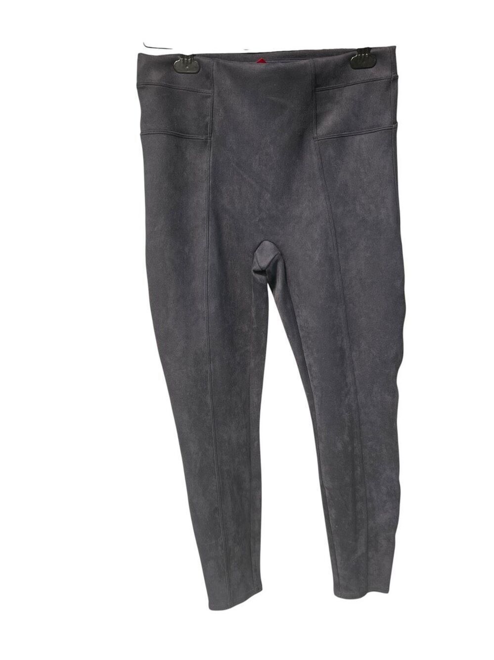 Spanx Large Faux Suede Leggings black tummy control shapewear